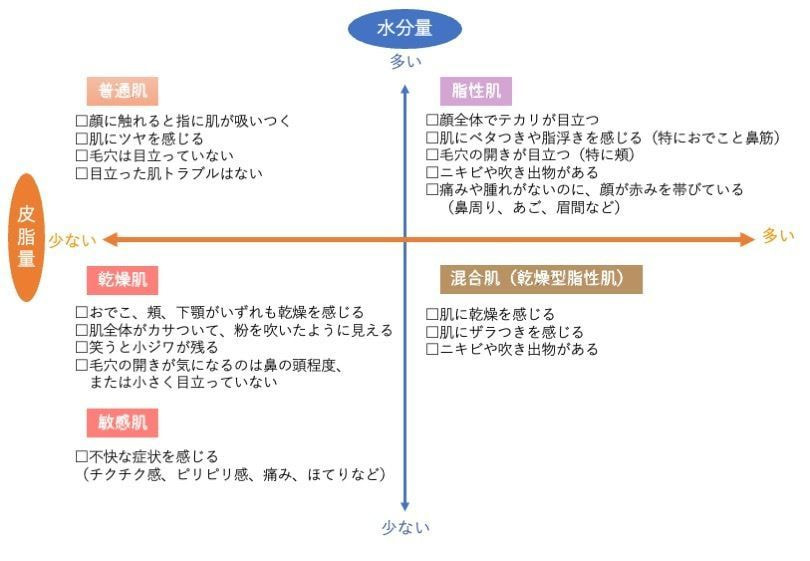 肌質チェックの項目